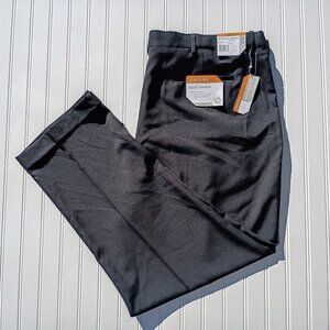 NWT SAVANE Dress Pants Men's 50 x 32 Dark Navy Pleated Big and Tall Cuffed Hems